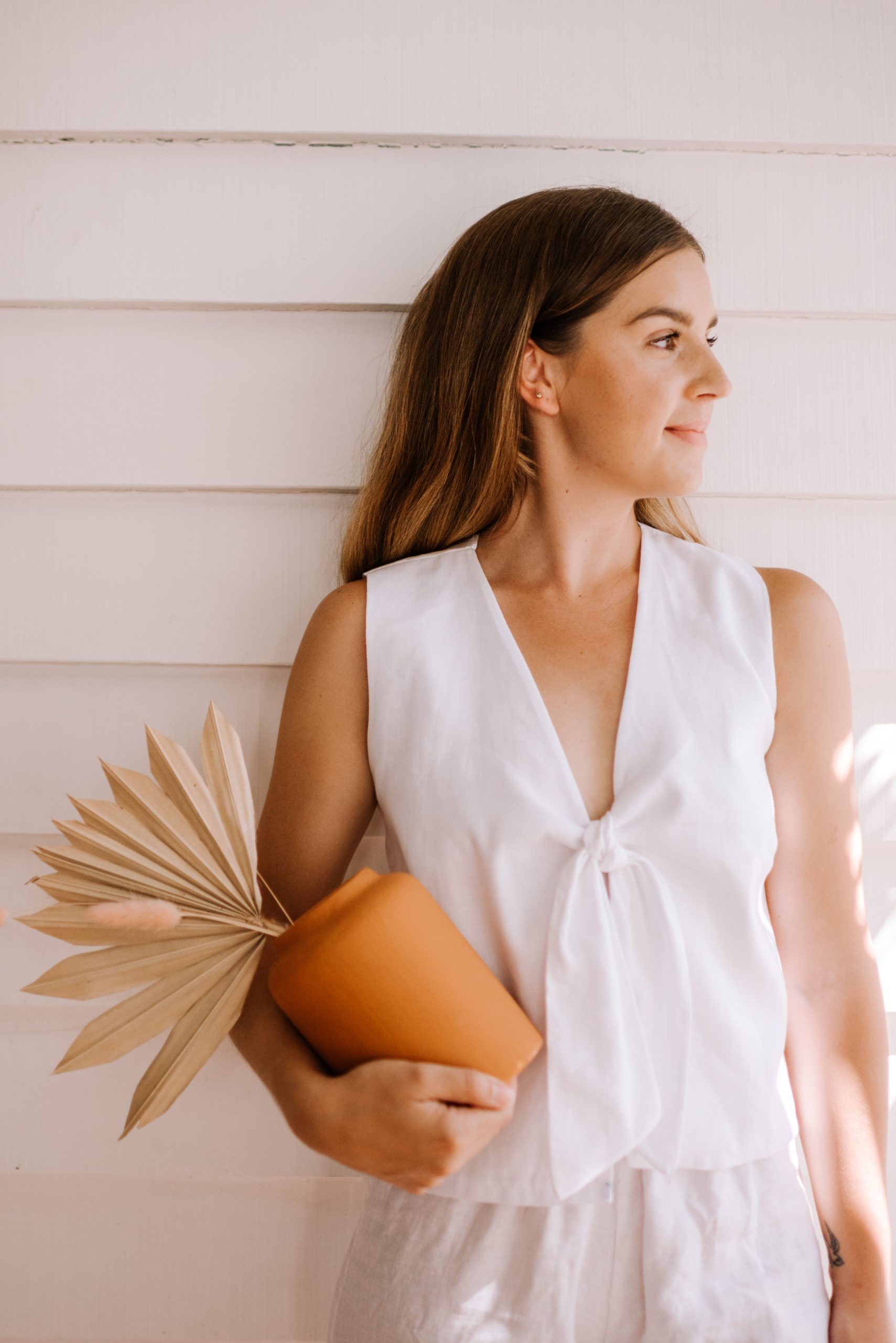 Make This Tie Front Linen Top!