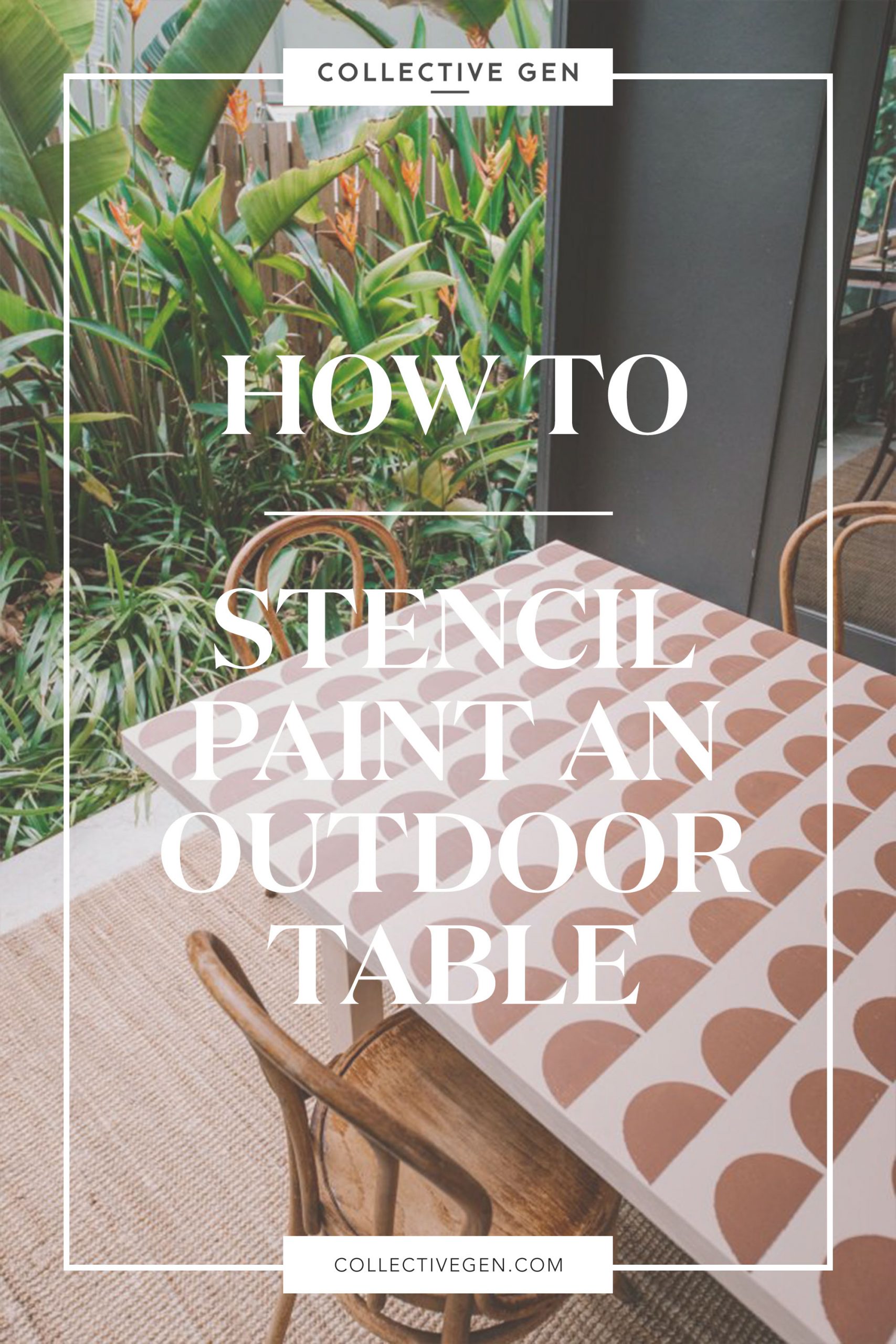 How To Stencil Paint An Outdoor Table