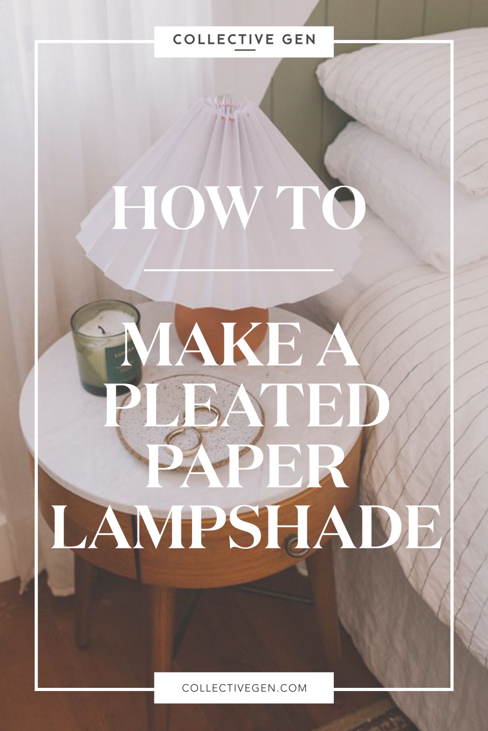 Make this Pleated Paper Lamp Shade