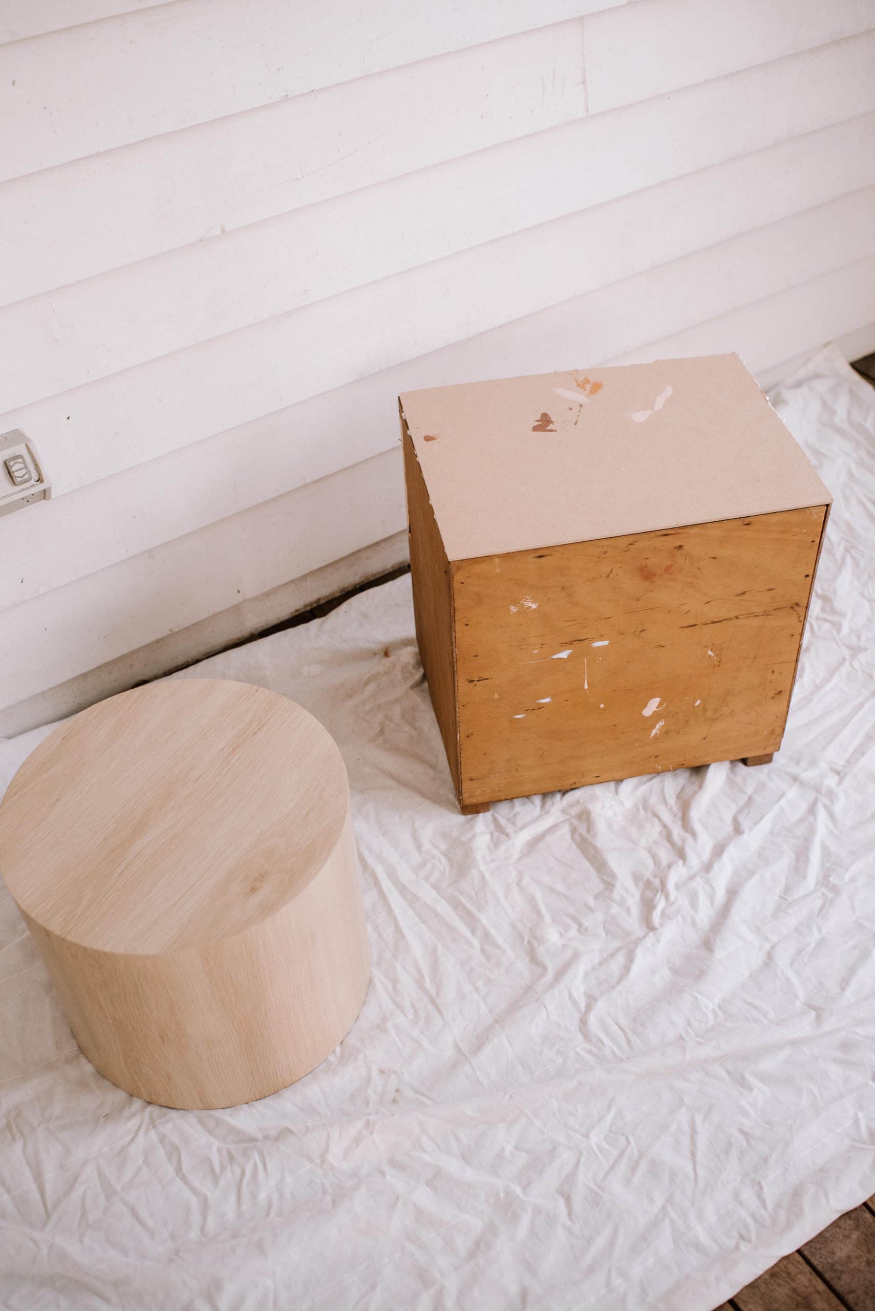 Make These Upcycled Plaster Side Tables