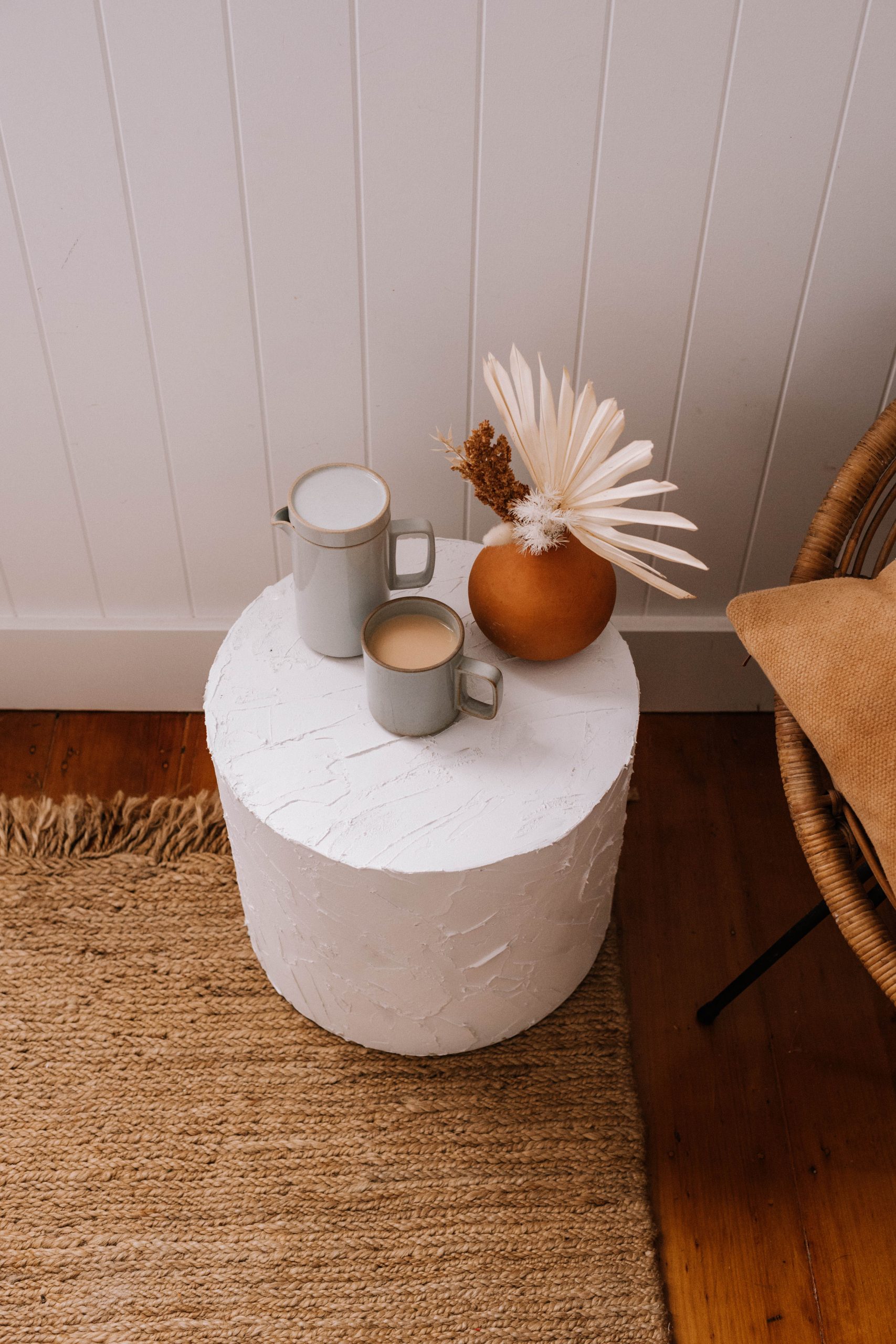 Make These Upcycled Plaster Side Tables
