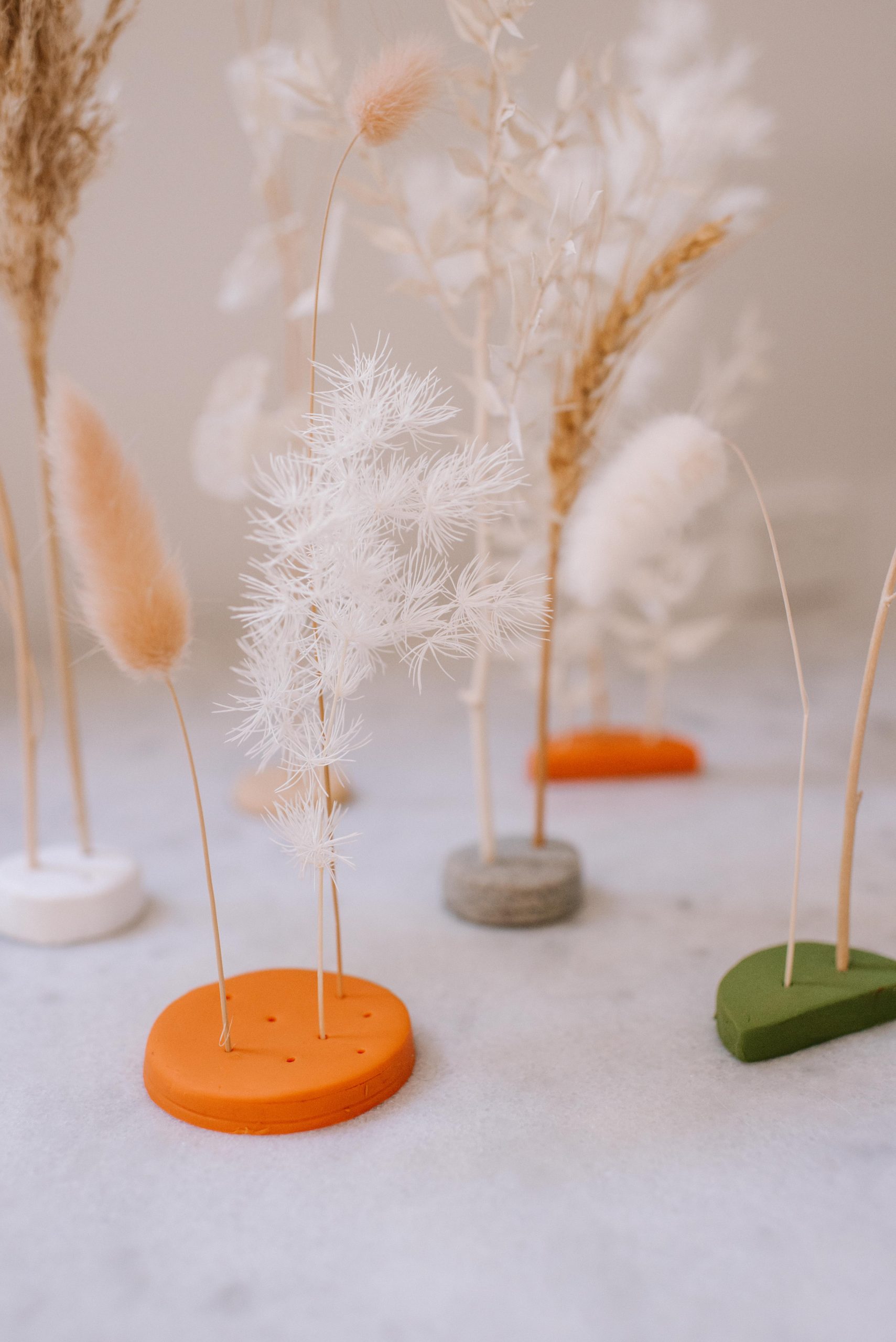 Making Clay Standing Vases For Dried Flowers