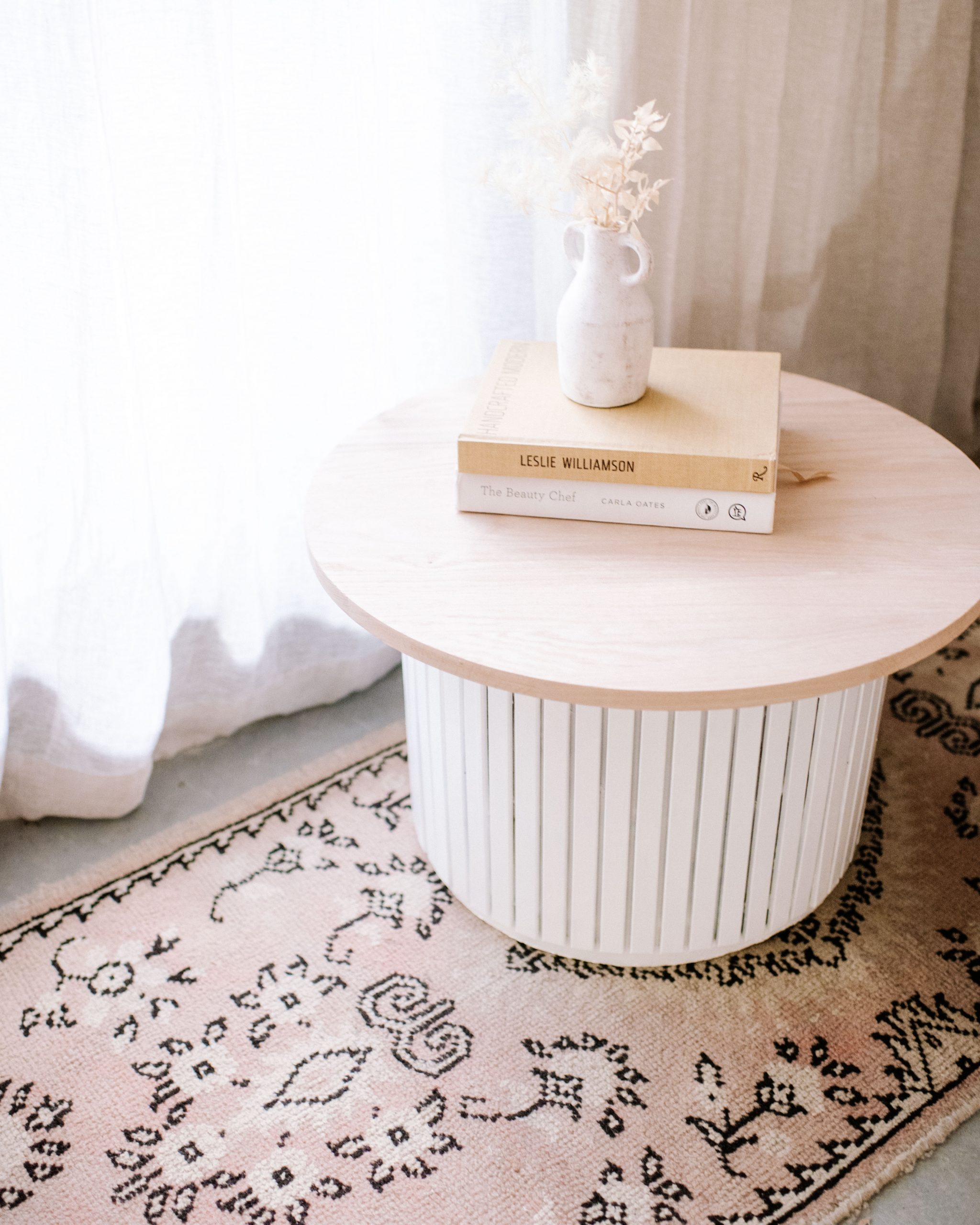 Making A Fluted Coffee Table (Using A Bamboo Bath Mat!)