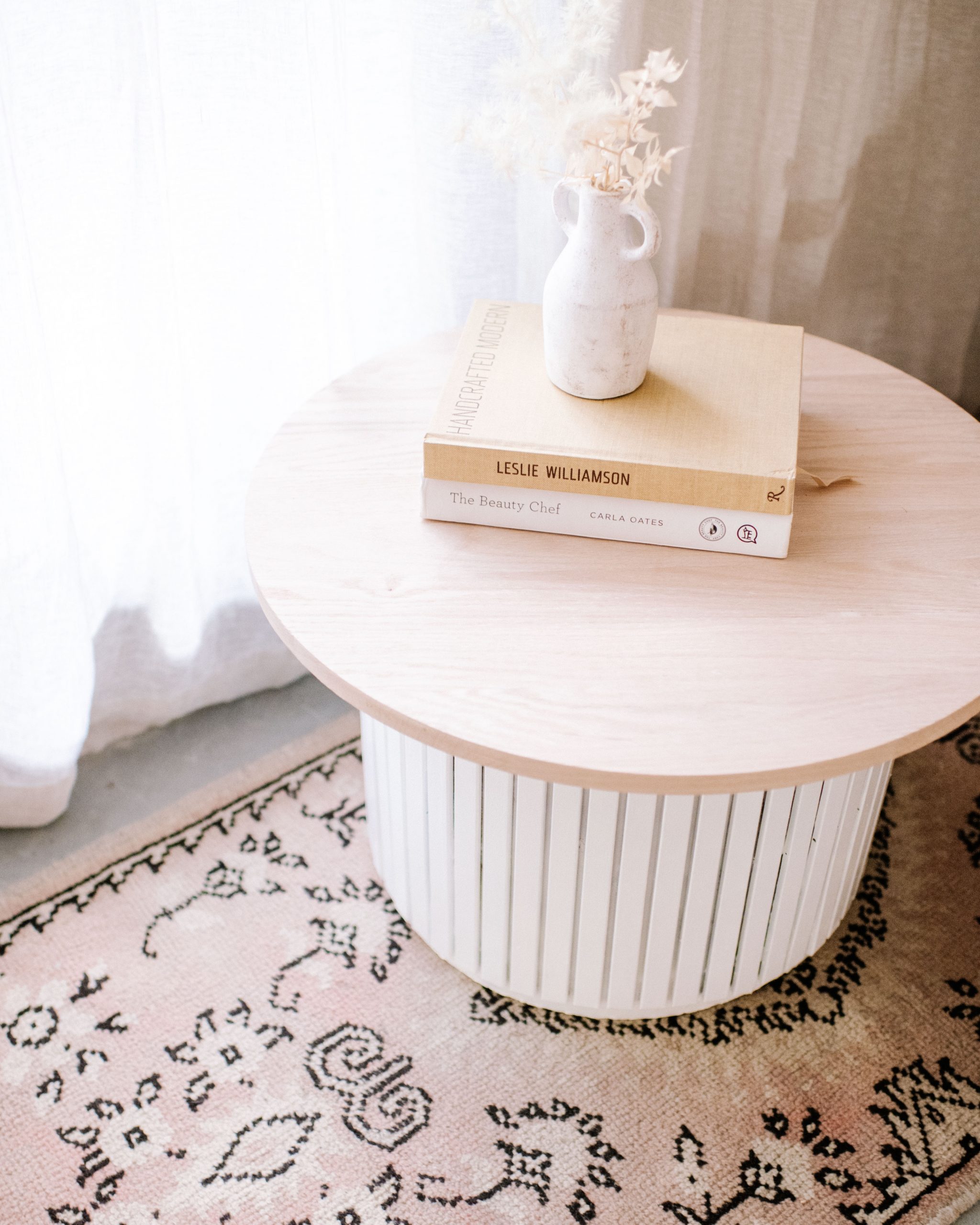 Making A Fluted Coffee Table (Using A Bamboo Bath Mat!)