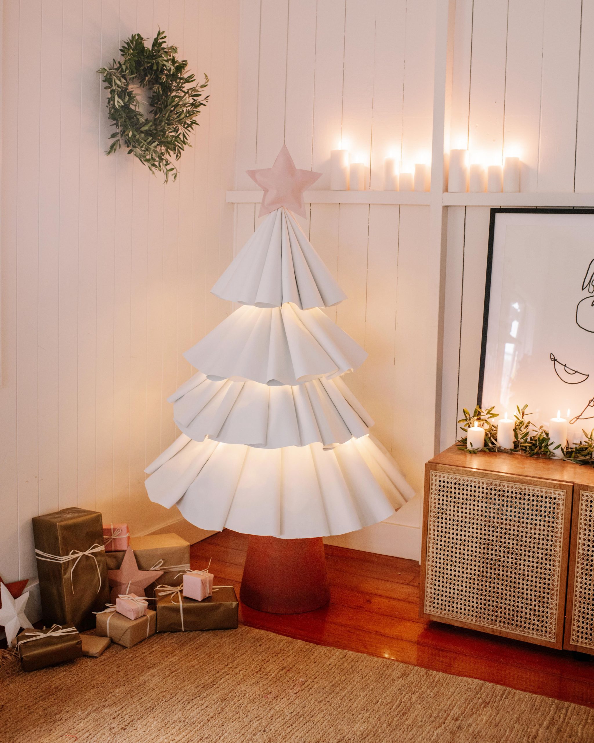 How To Make A Fluted Christmas Tree (Using Roller Blinds!)